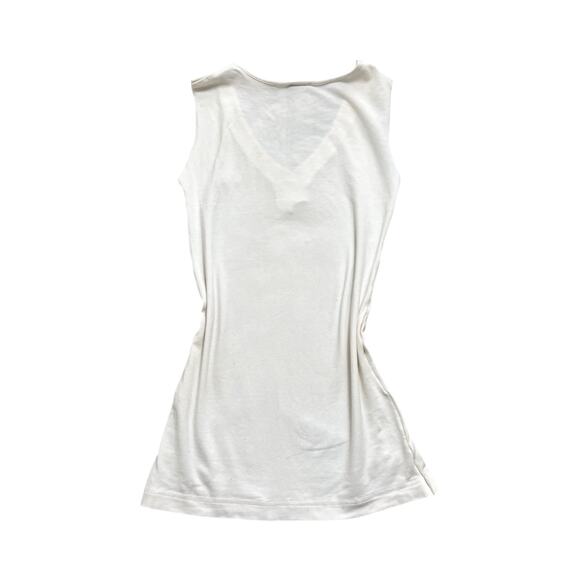 Gerry Weber white v neck tank with bedazzled neckline Y2K Fairycore size S - Picture 7 of 7